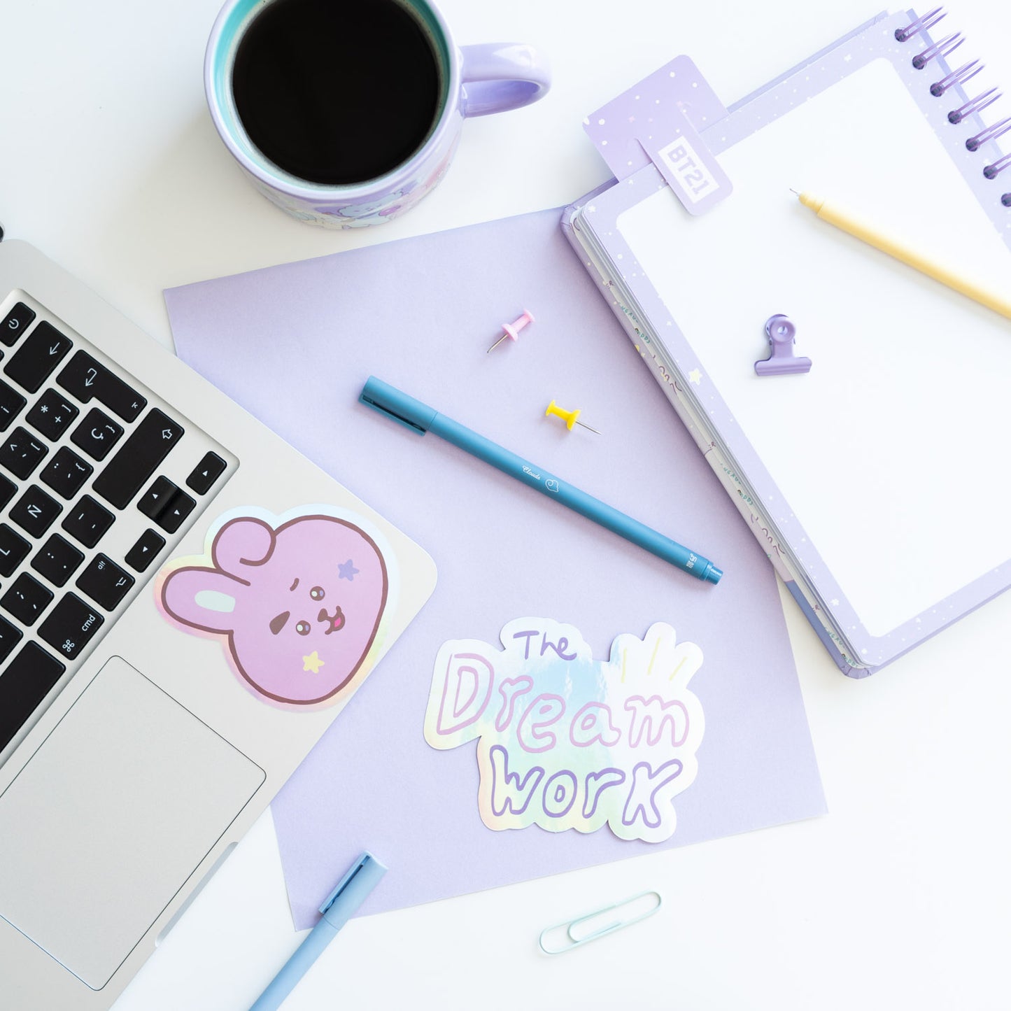 Pack 2 Autocolantes Vinil BT21 COOKY Oficial