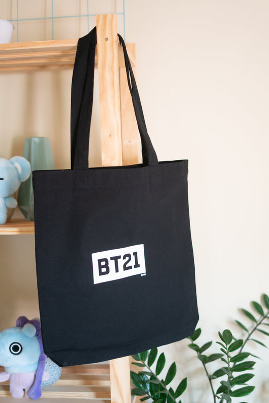 Saco Tote Bag BT21 Oficial – Preto