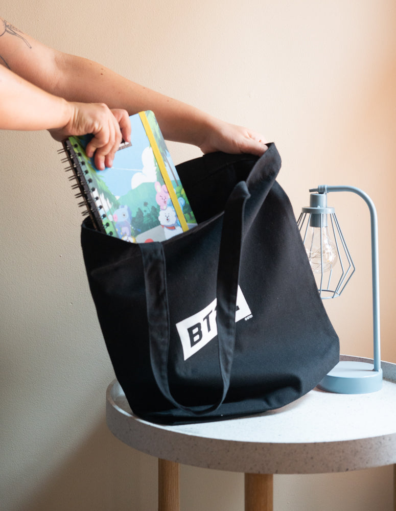 Saco Tote Bag BT21 Oficial – Preto