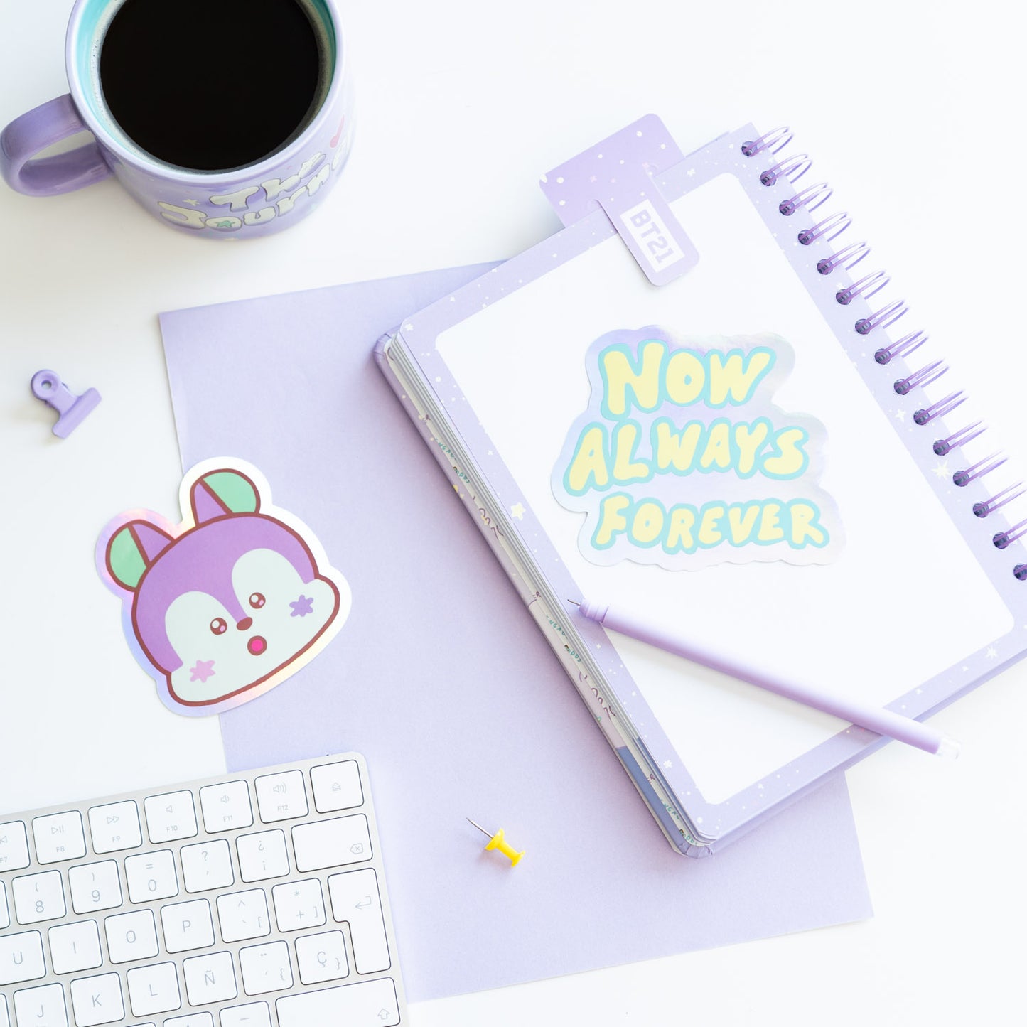 Pack 2 Autocolantes BT21 Oficial MANG – Vinil