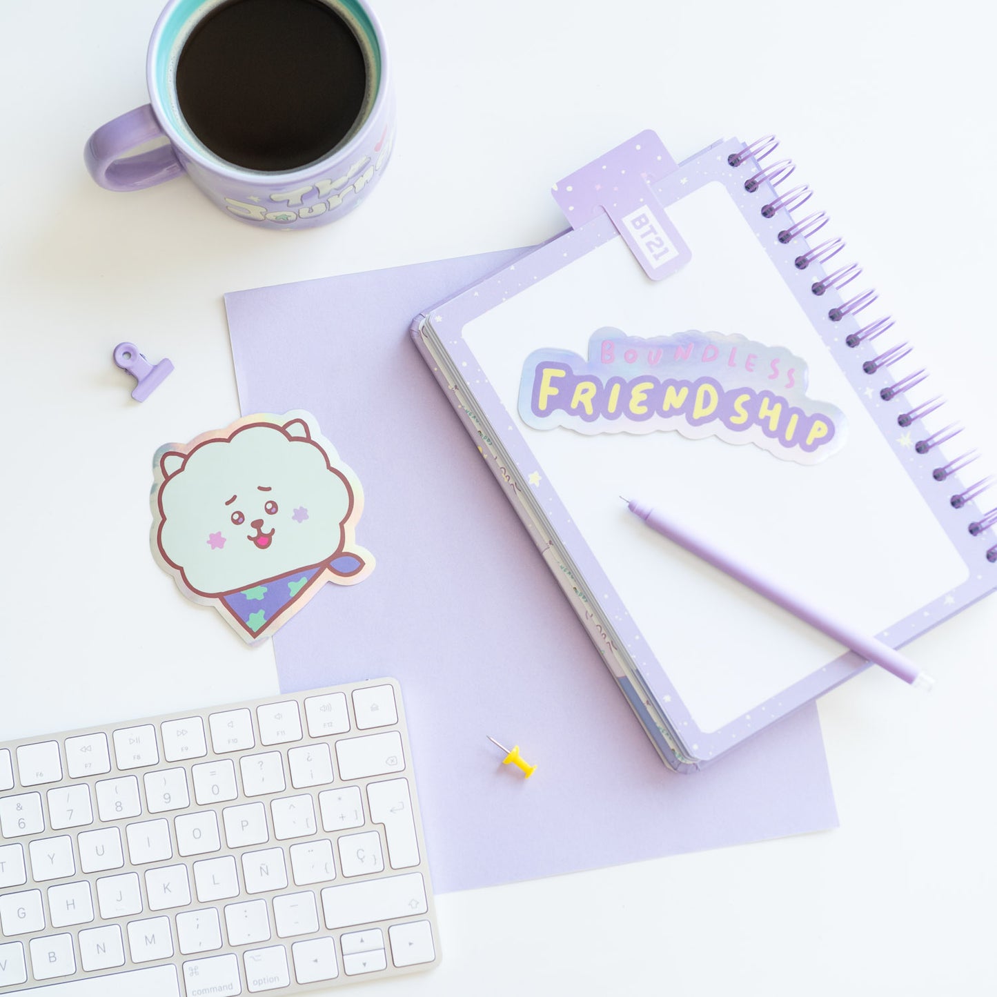 Pack 2 Autocolantes BT21 Oficial RJ – Vinil
